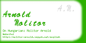 arnold molitor business card